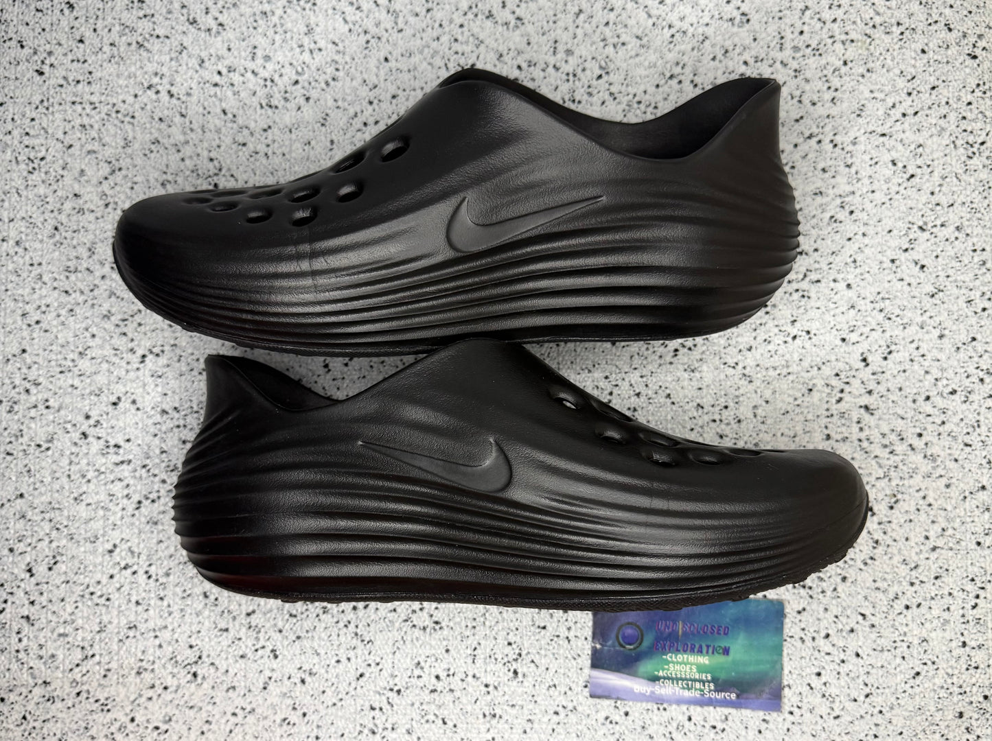 Nike ReactX Rejuven8 Triple Black 9 Men/10.5 Women “Preowned”