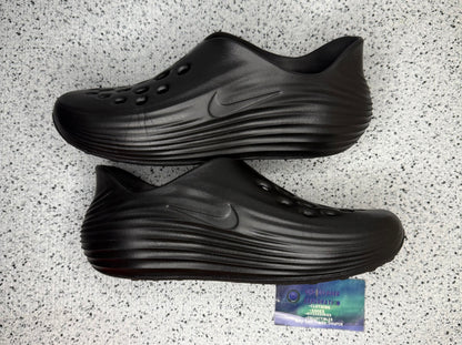 Nike ReactX Rejuven8 Triple Black 9 Men/10.5 Women “Preowned”