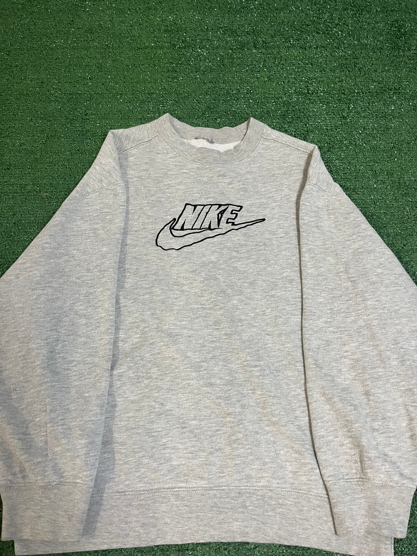 Vintage 1990s grey Nike  swoosh crewneck