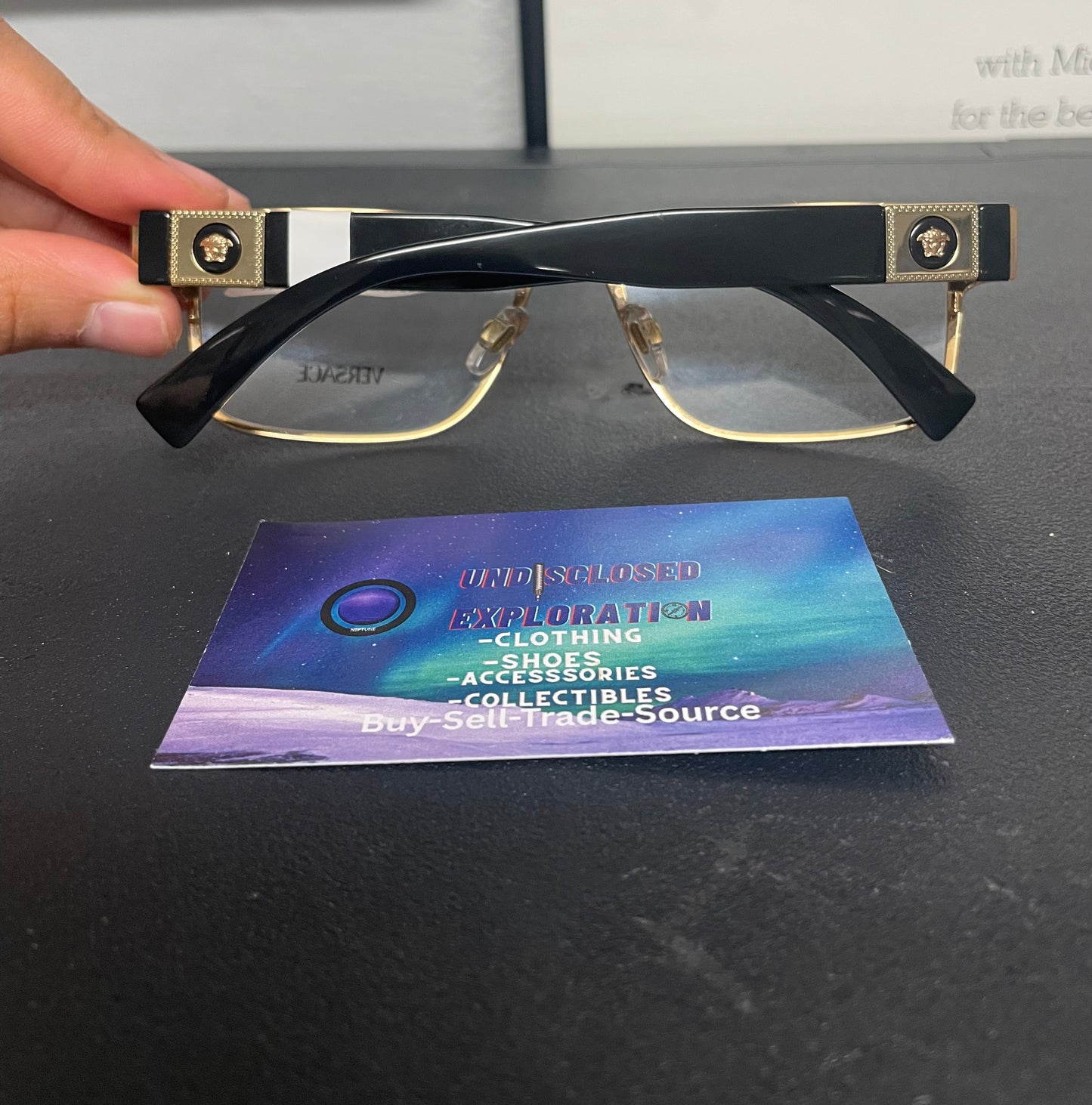 Versace black & gold VE1274 glasses