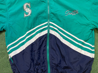 Seattle Mariners blue and teal windbreaker jacket