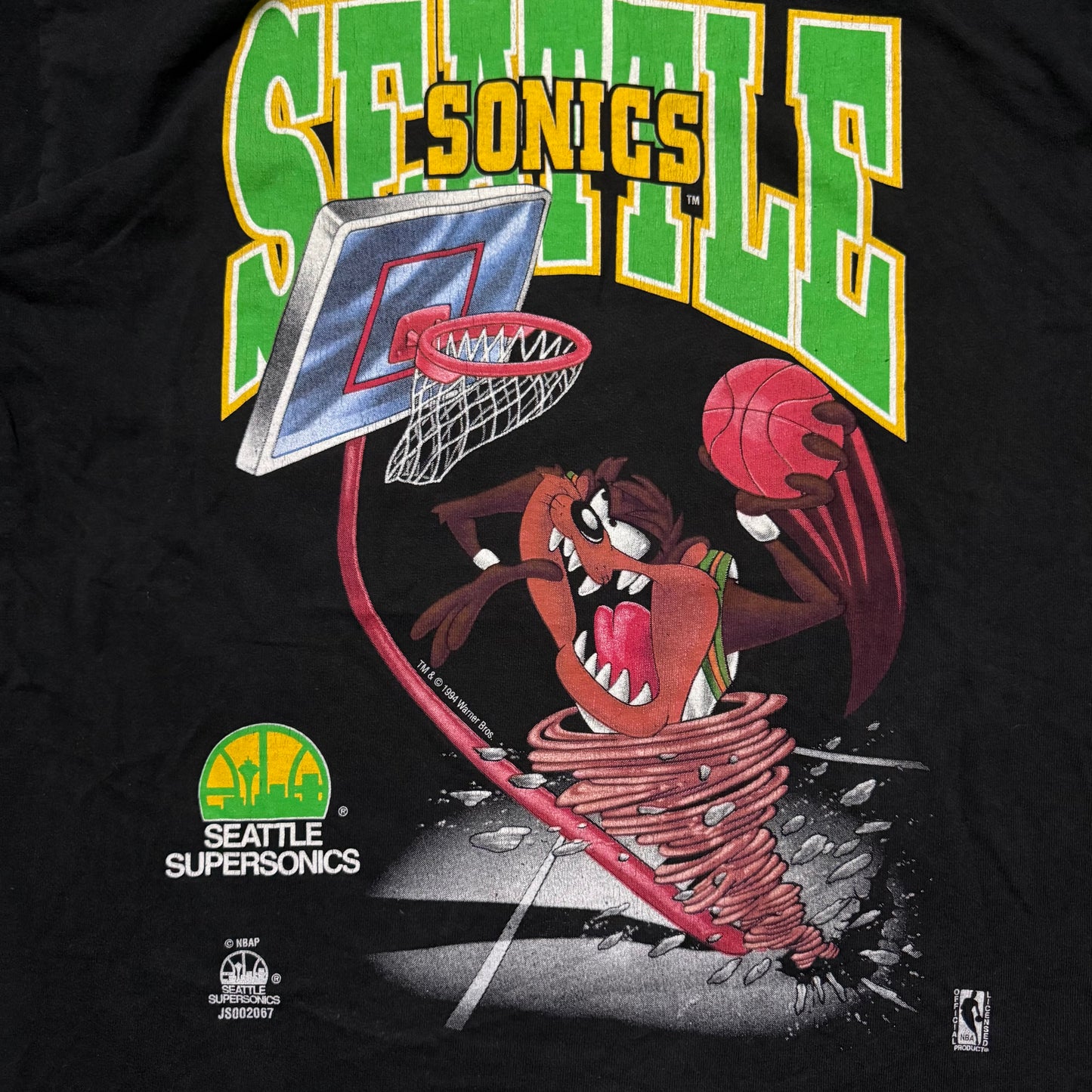 Vintage Seattle SuperSonics Looney Tunes Taz Shirt