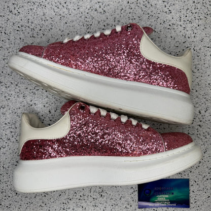Alexander McQueen Oversized Sneaker Pink Glitter 38 EU/ 5 US “Preowned”