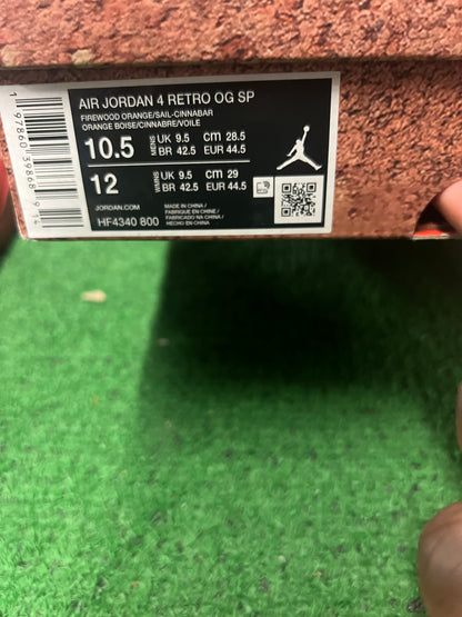 Jordan 4 brick by brick size 10.5men/12women