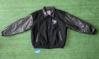 Vintage M&Ms Blues Leather Jacket