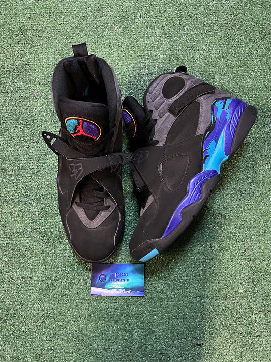 Jordan 8 aqua 2015 size 10.5men/12women