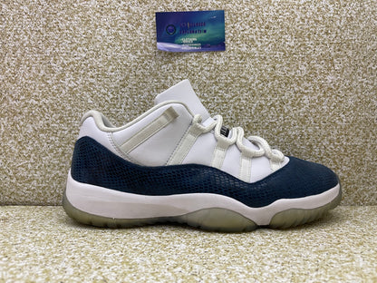 Jordan 11 Low Navy Snakeskin 10.5 Men/12 Women “Preowned”