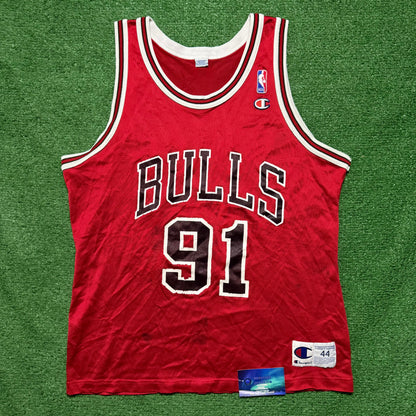Vintage Dennis Rodman Chicago Bulls Champion Jersey
