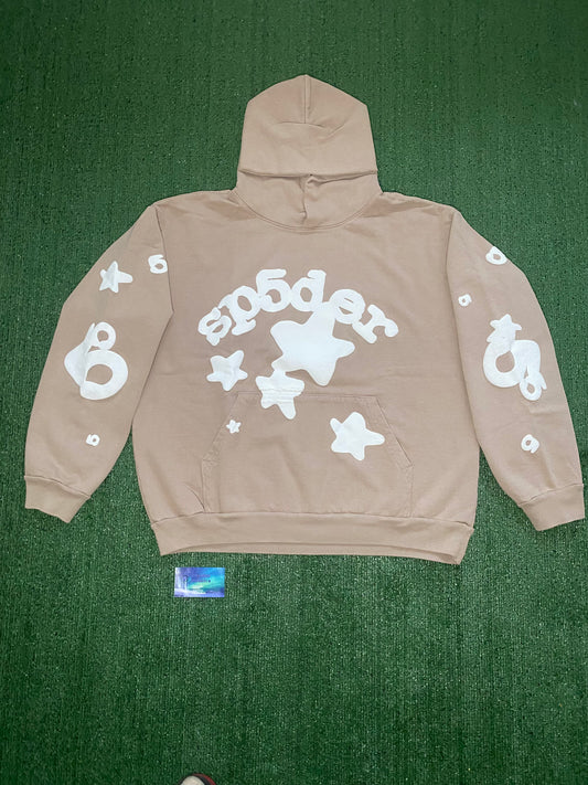 Sp5der sand beluga hoodie