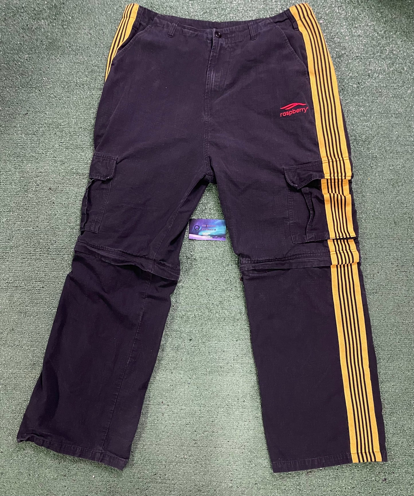GV Gallery Raspberry convertible cargo stripped pants