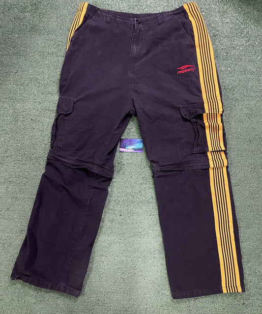 GV Gallery Raspberry convertible cargo stripped pants