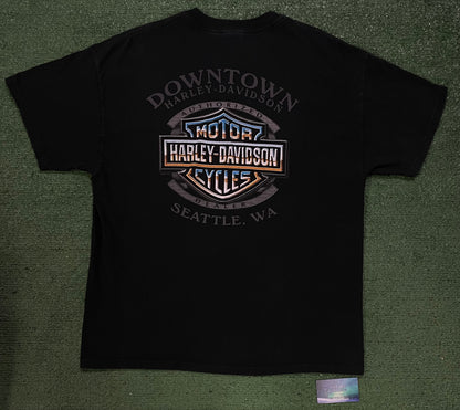 Vintage 2000s Harley Davidson downtown Seattle tee