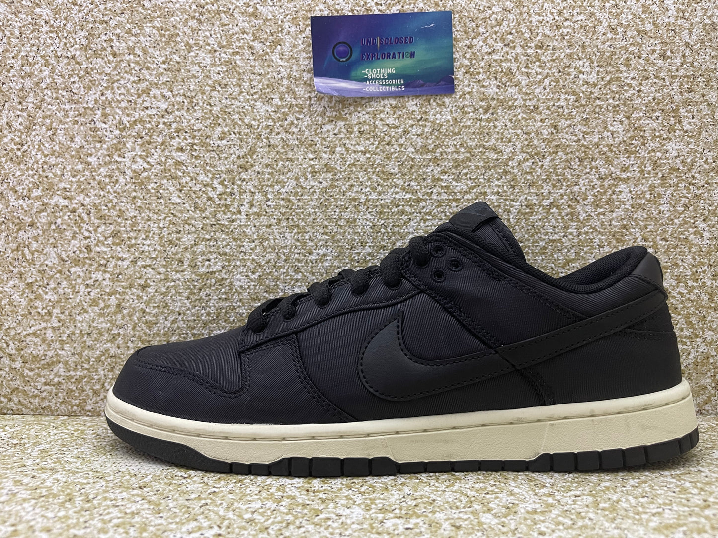 Nike Dunk Low Black Canvas 10 Men/11.5 Women “Preowned”