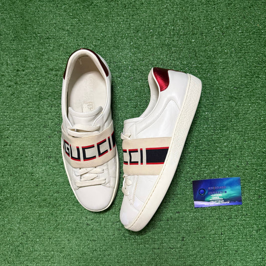 Gucci Ace Stripe Ivory 7.5 Uk/8 US Men “Preowned”