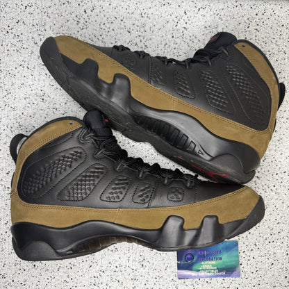 Jordan 9 Olive 10.5 Men/12 Women “Preowned”