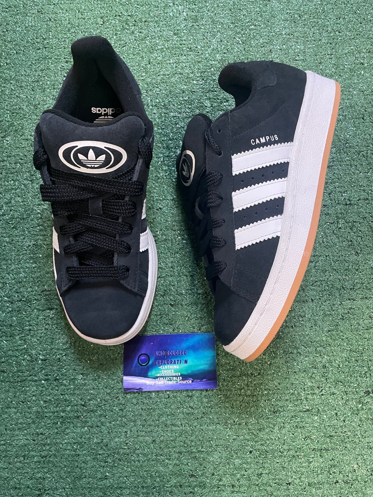 Adidas campus black white gum