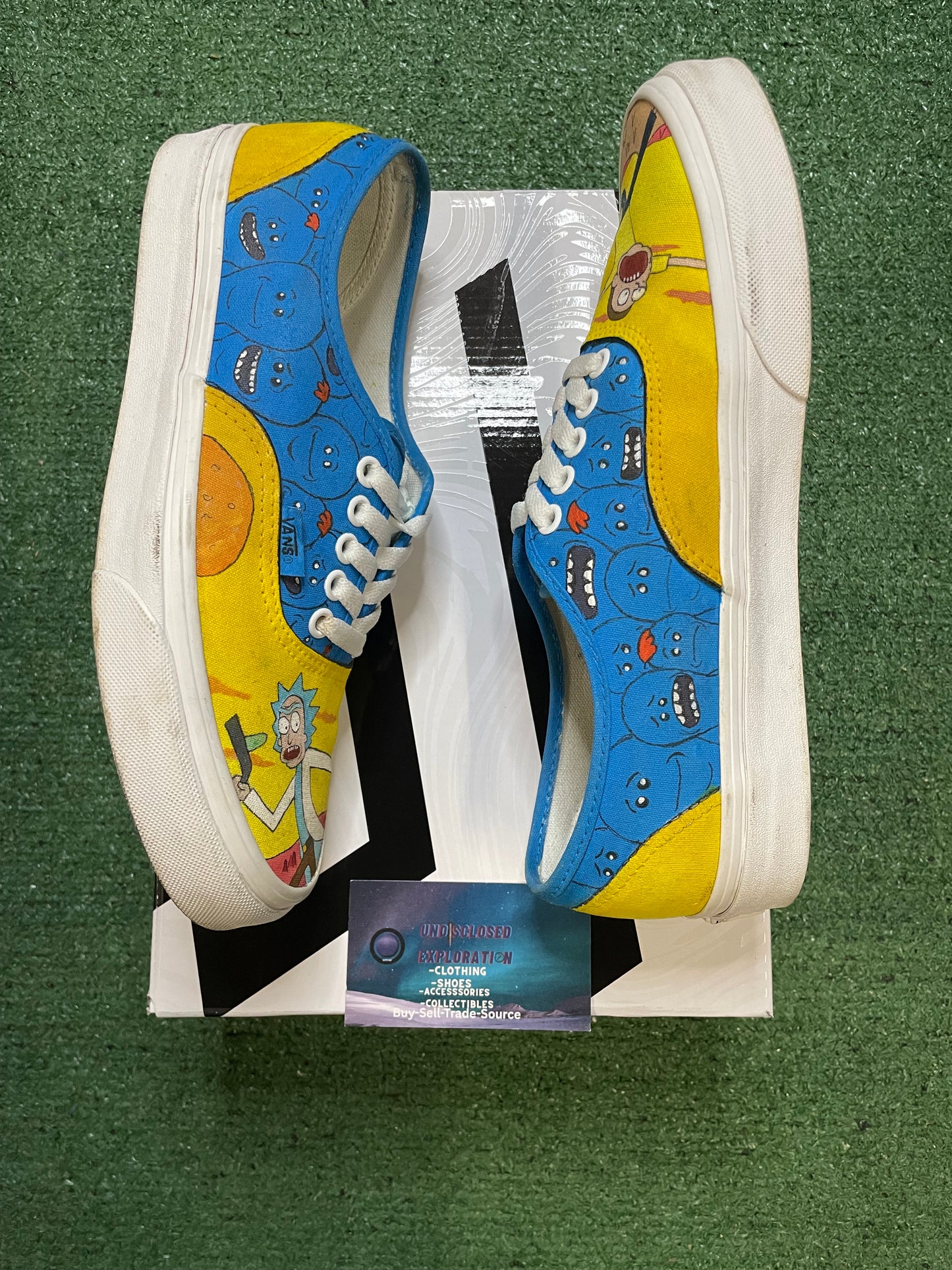 Vans custom Rick & Morty hand painted size 8men/9.5women