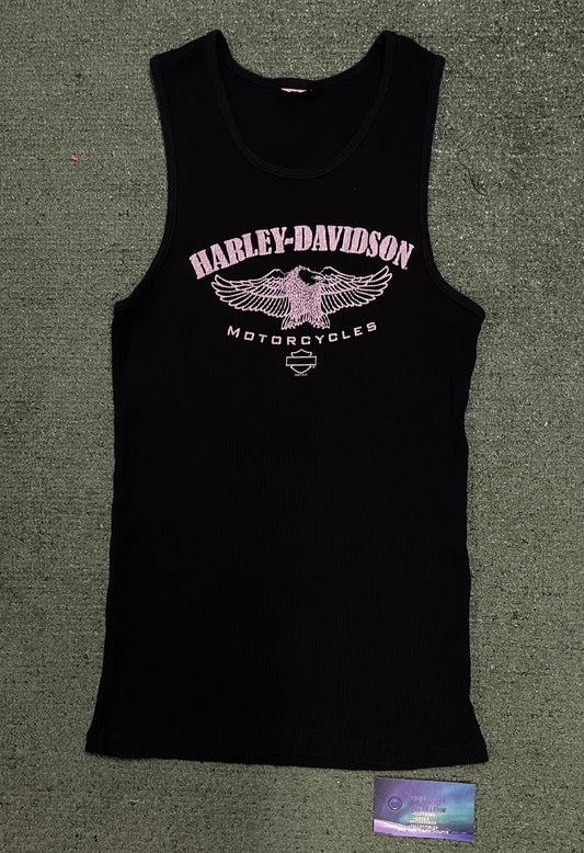 Harley Davidson motorcycles eagle black tank top