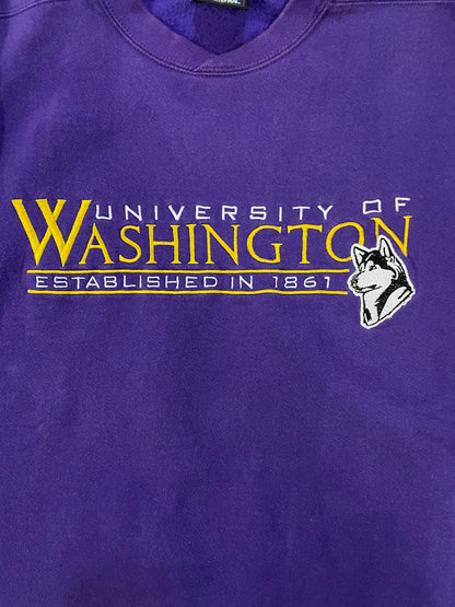 Vintage 1990s Starter UW university of Washington huskies established in 1861 crewneck