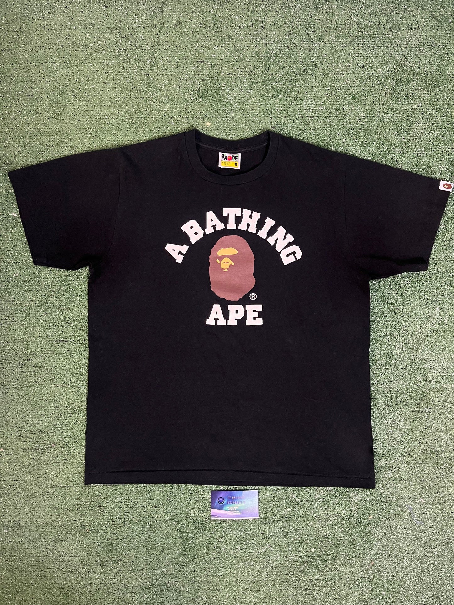 Bape A bathing ape logo black tee