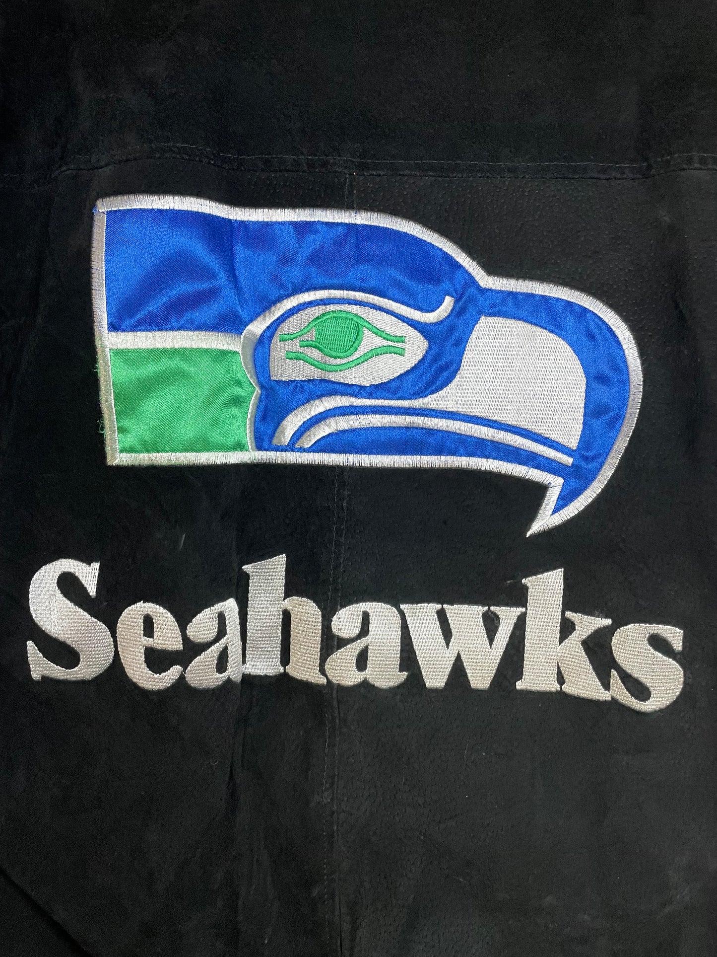 Vintage 1990s Seattle Seahawks suede Varsity jacket