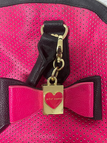 Betsey Johnson black & hot pink bag
