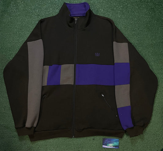 Vintage U.S.A Olympics black purple & grey zipup jacket