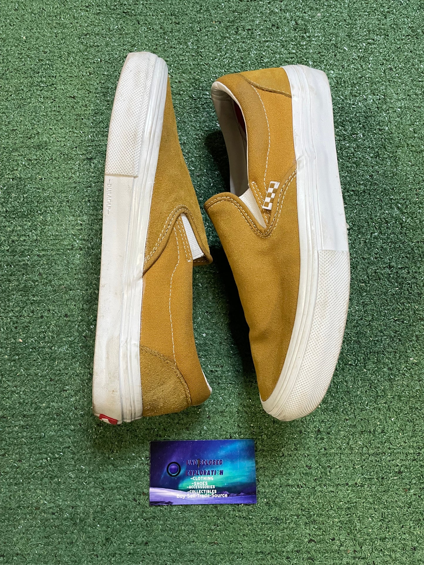 Vans mustard yellow slip on size 10men/11.5women