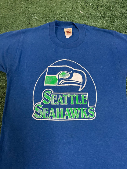 Vintage 1990s Seattle Seahawks Blue tee