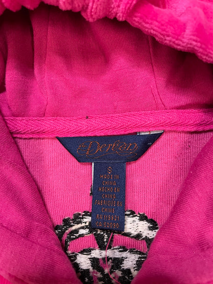 Vintage 2000s Dereon pink velour Zip up hoodie