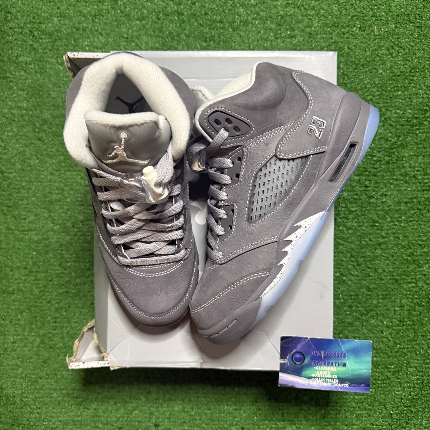 Jordan 5 Wolf Grey 4.5 Youth “Preowned”