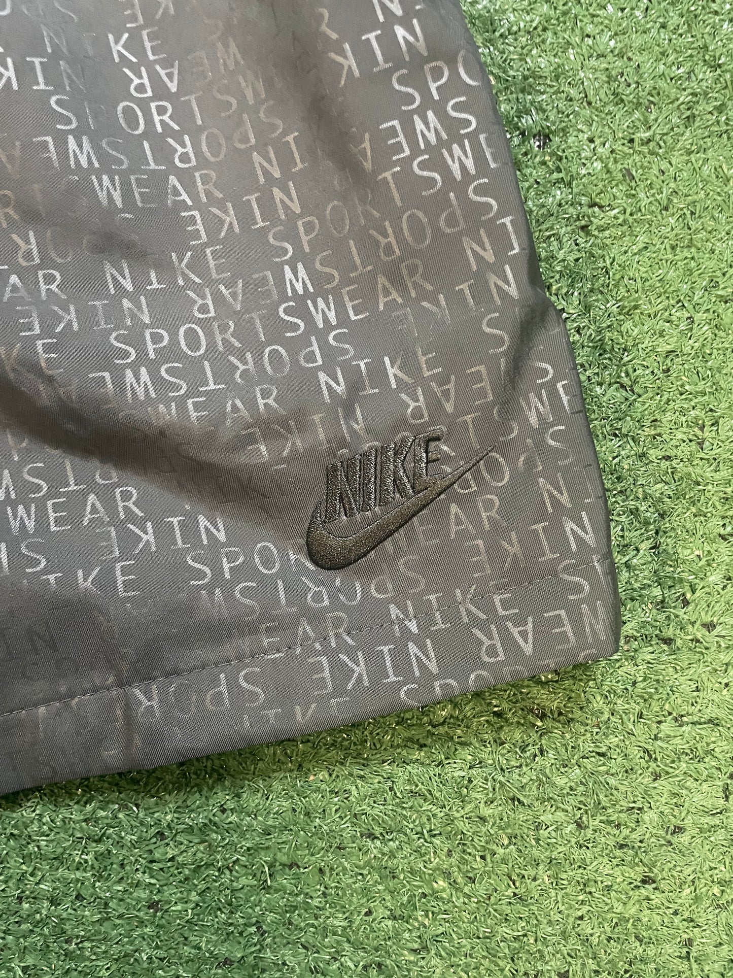 Nike sportswear all over print grey shorts