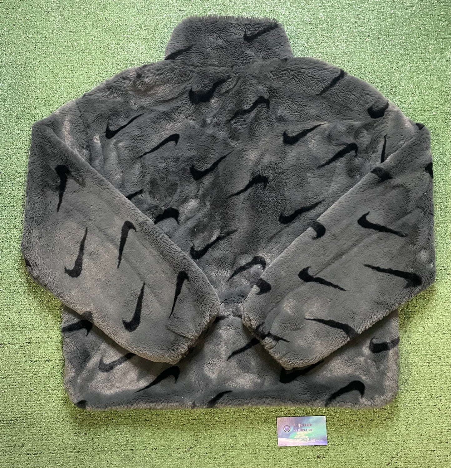 Nike Faux Fur smoke grey jacket