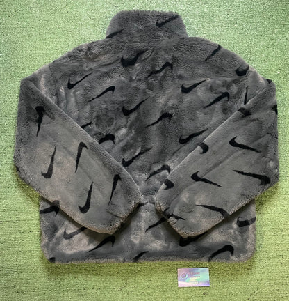 Nike Faux Fur smoke grey jacket