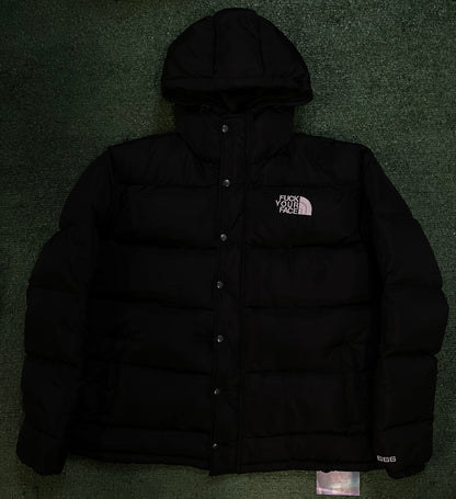 Fuck Your Face puffer black jacket