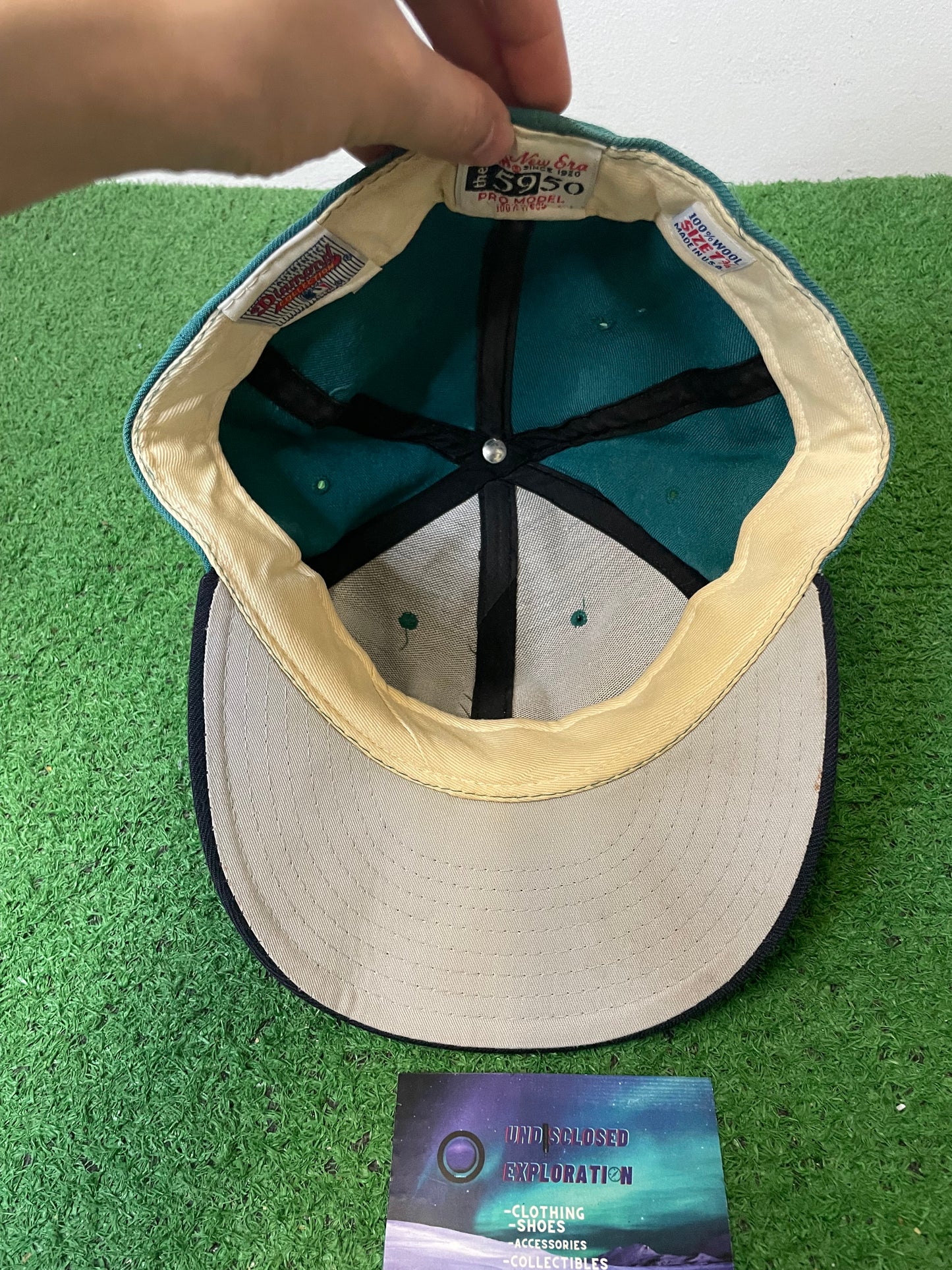 Vintage 1990s Seattle Mariners teal fitted hat