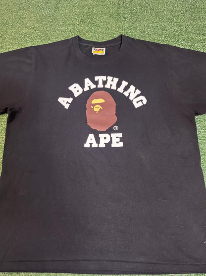 Bape A bathing ape logo black tee