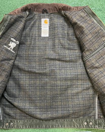 Vintage Carhartt moss green Detroit jacket vest