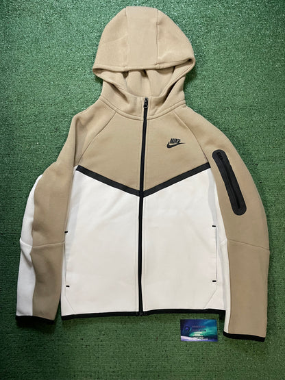 Nike beige & cream youth tech fleece hoodie