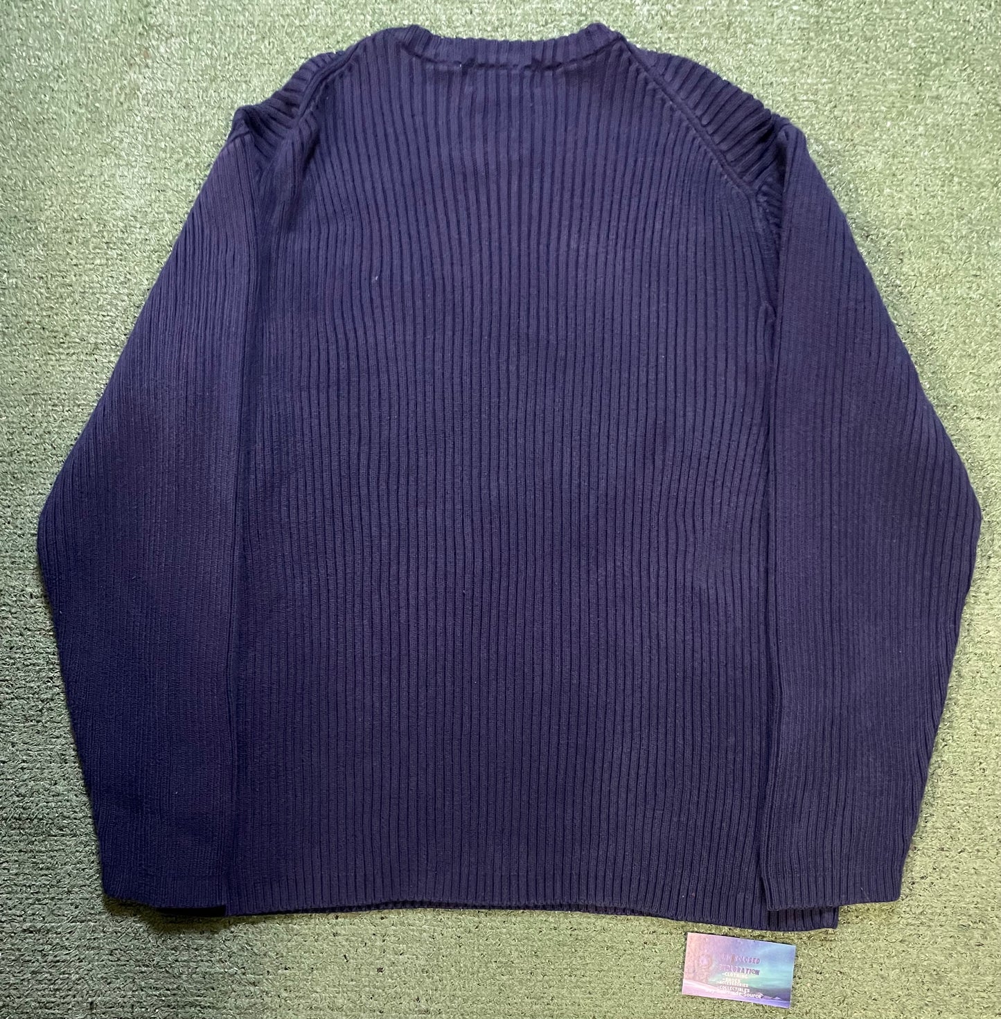 Eddie Bauer rib knit  navy sweater