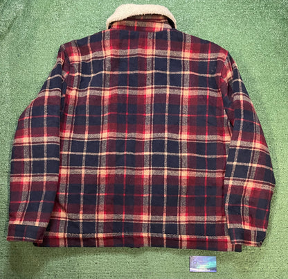 Banana Republic plaid Sherpa flannel