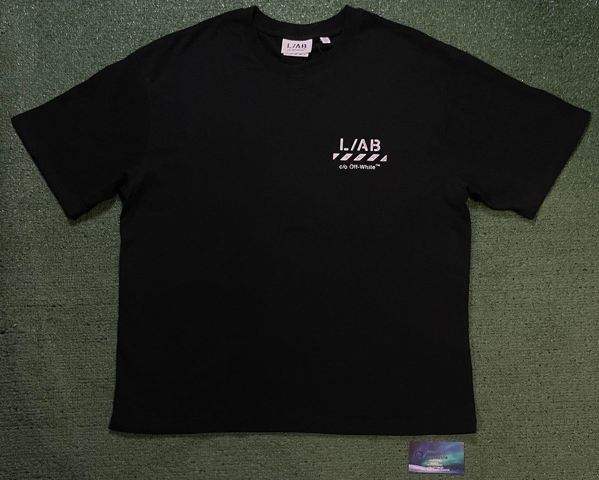 L/AB c/o Off-White Diagonal Oversized Tee