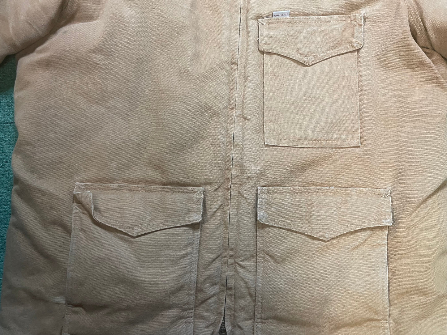 Vintage 1989 Carhartt Quilted Canvas beige Jacket