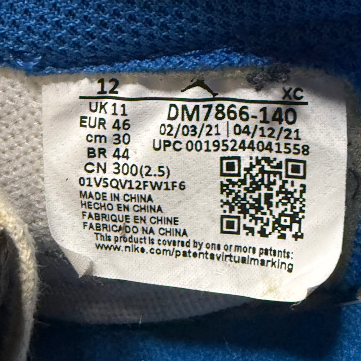 Jordan 1 Low Travis Scott Fragment 12 Men “Preowned”