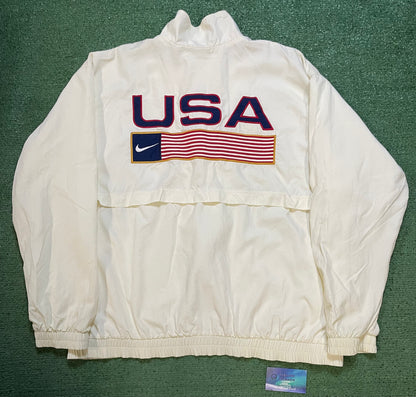 Vintage 1990s Nike USA Olympic track and field embroidered jacket