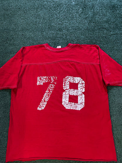 Vintage 1980s Dawson red tee