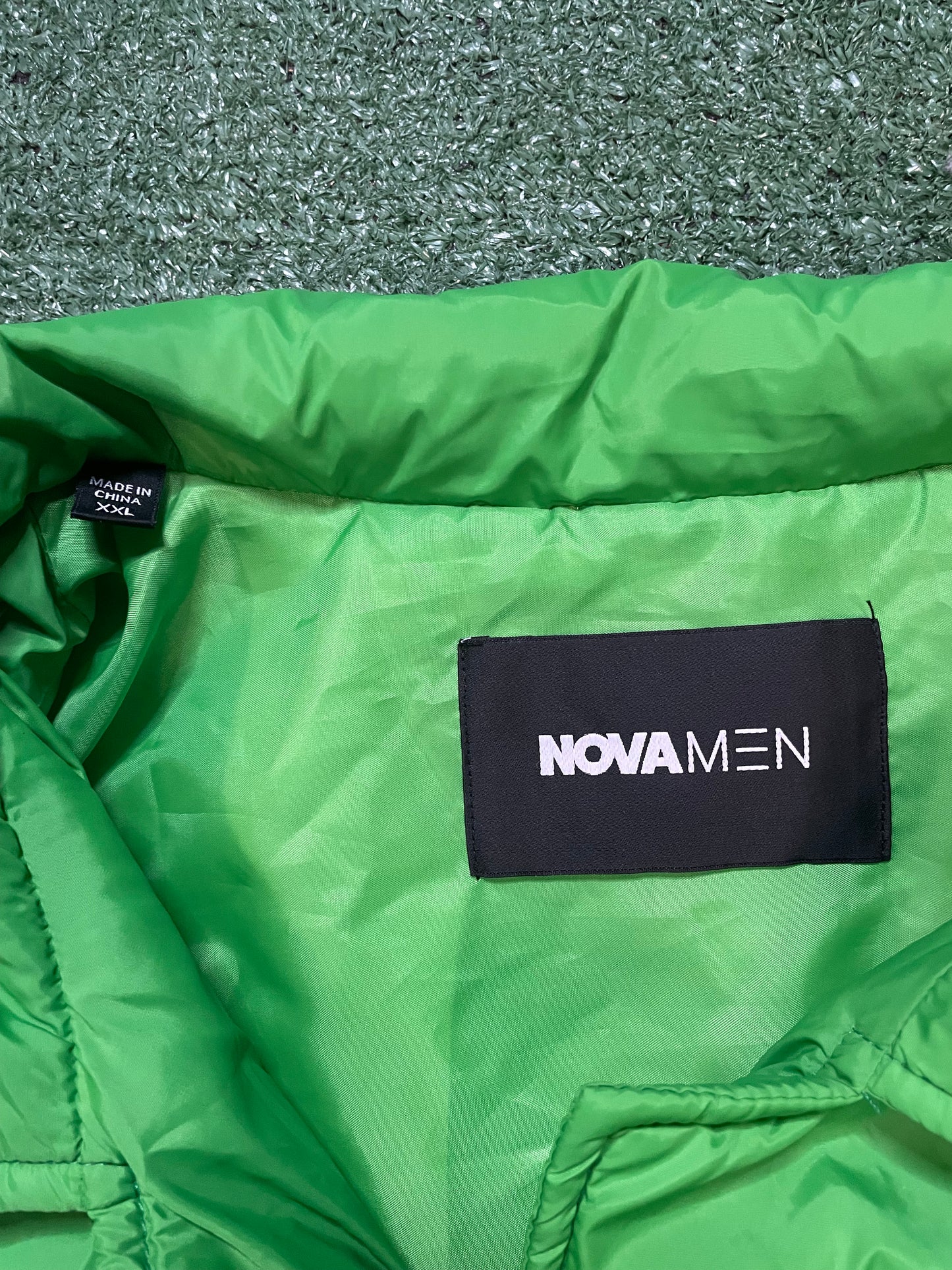 Novamen green Aston puffer jacket
