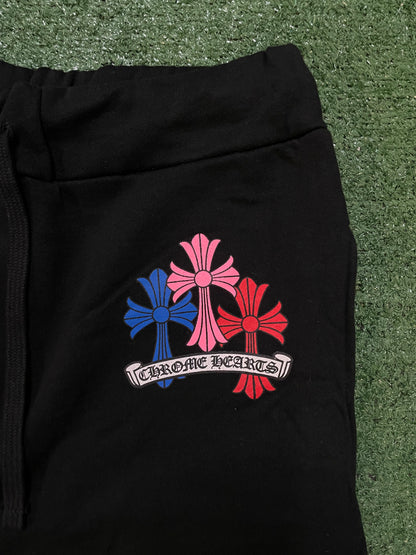 Chrome Hearts multi color cemetery cross sweatpants