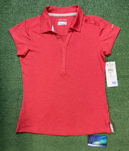 Columbia red short sleeve polo