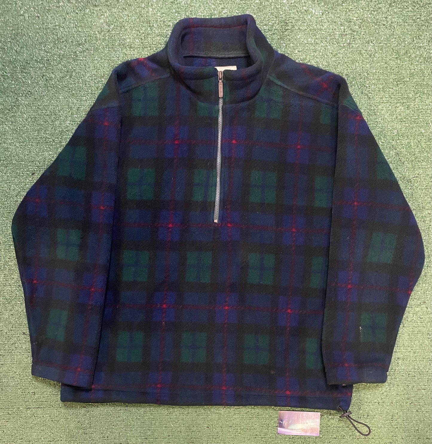 Vintage Eddie Bauer plaid quarter zip